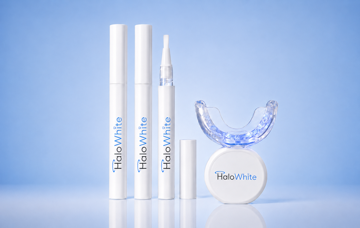 HaloWhite™ LED Комплект за Избелване на Зъби