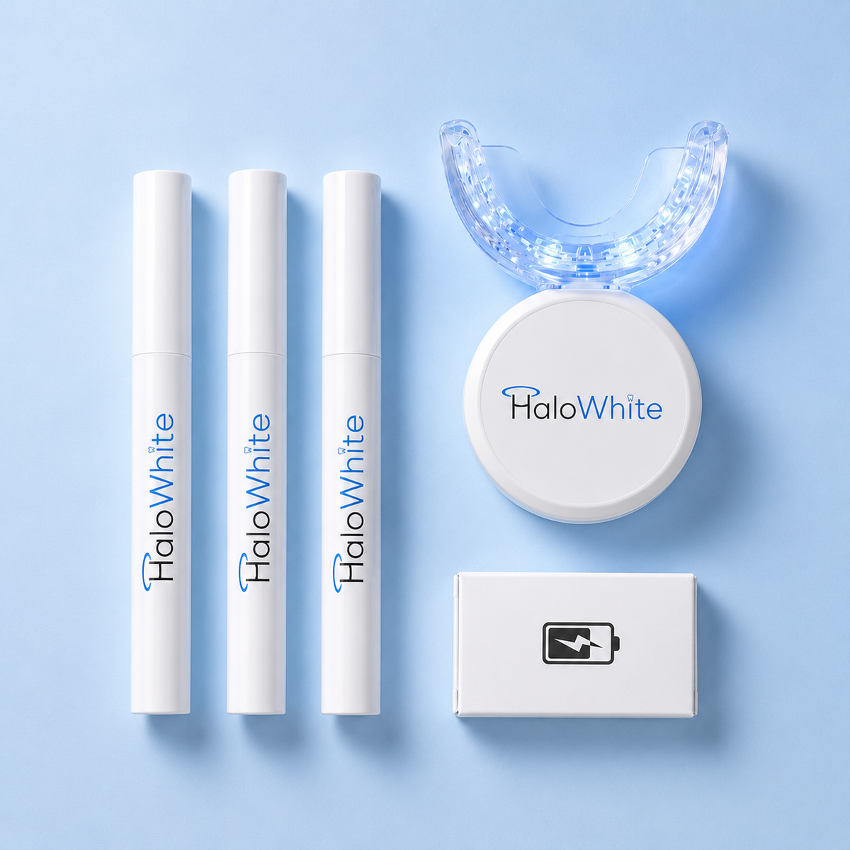 HaloWhite™ LED Комплект за Избелване на Зъби